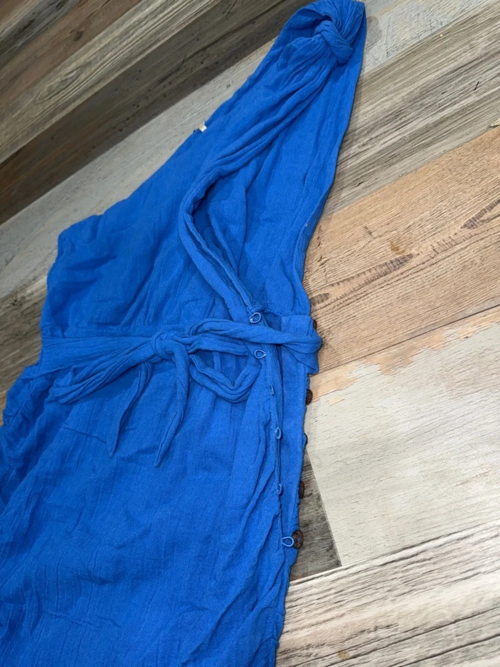 Free People One-Shoulder Blue Dress